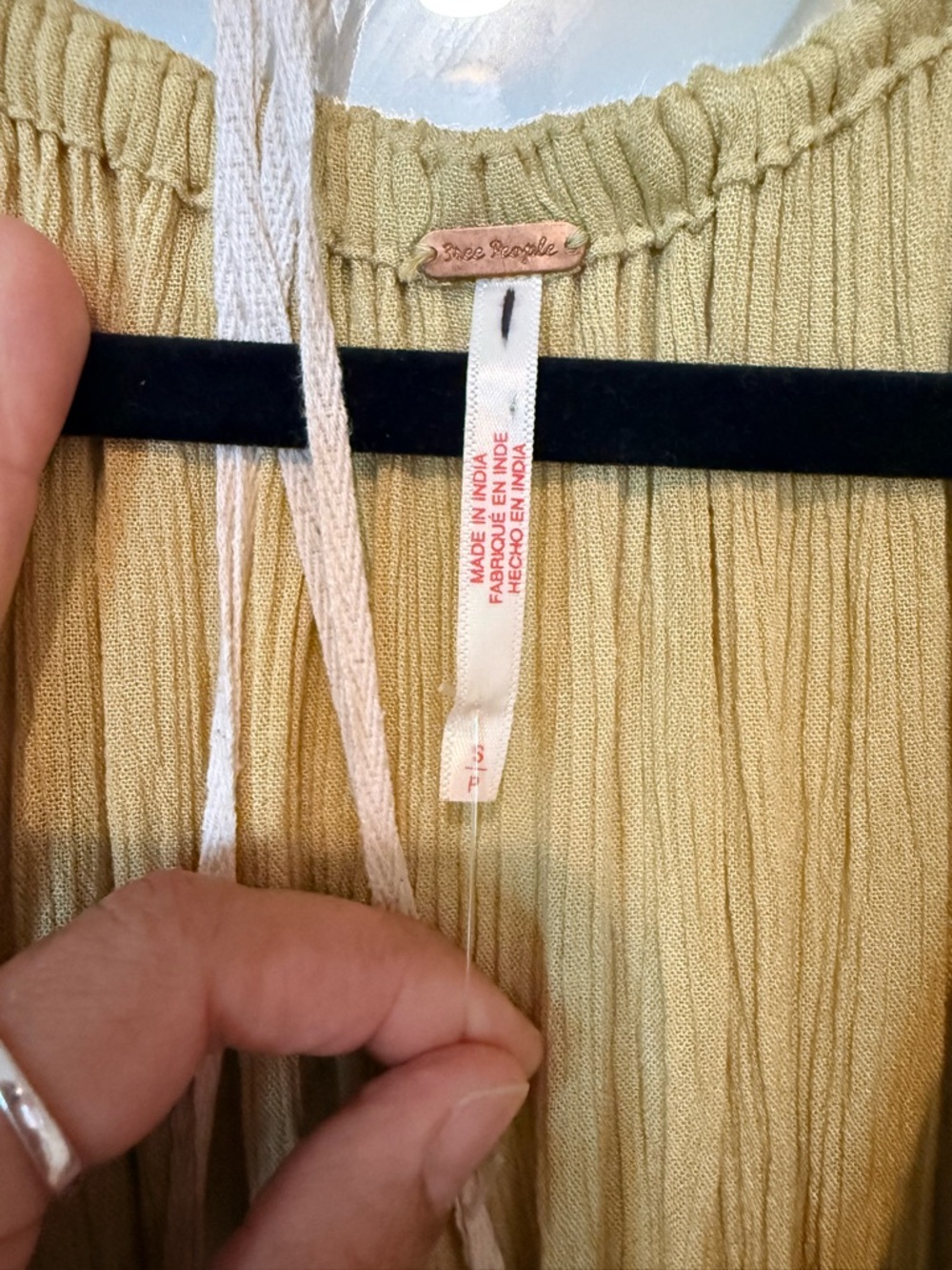 NWOT Free People Tiered Ruffle Maxi Dress in Celery Green - Picture 4 of 5